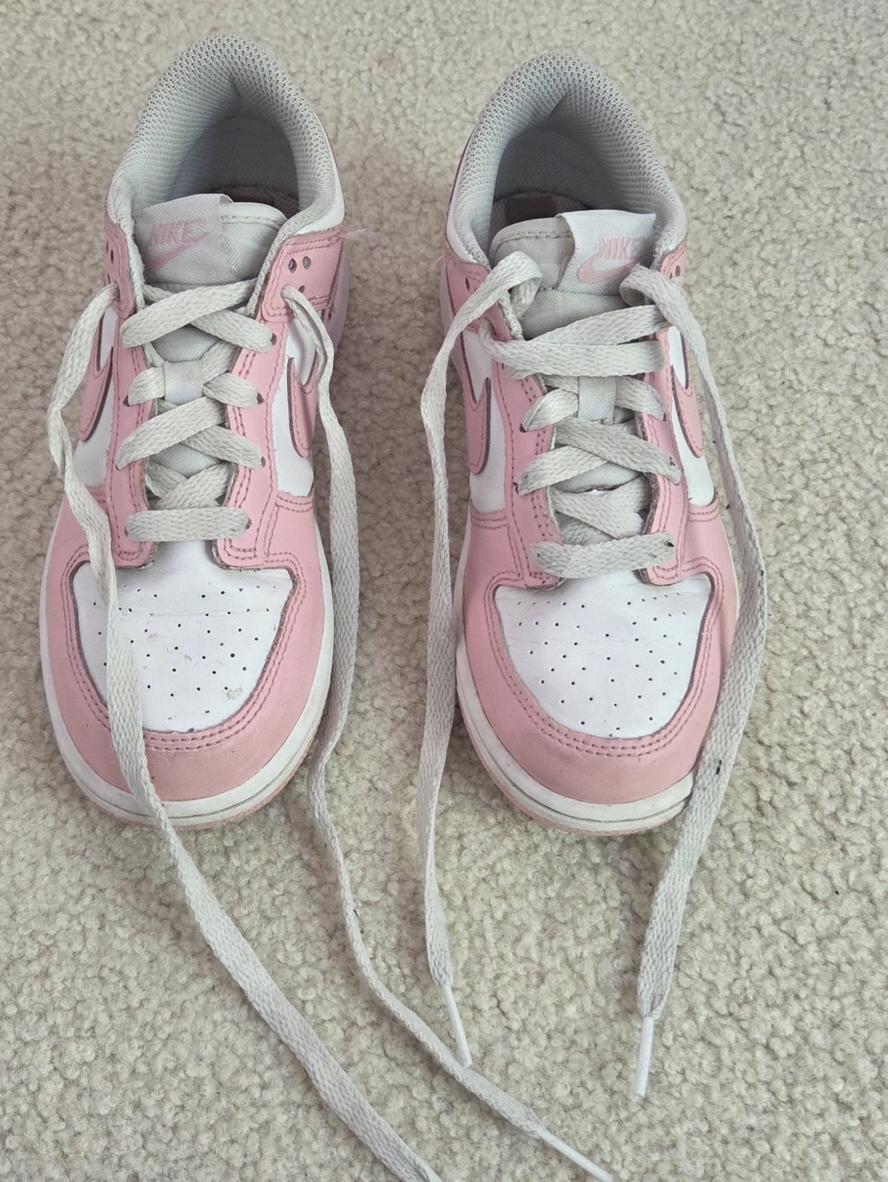 Nike Pink & White Low-Top Sneakers
